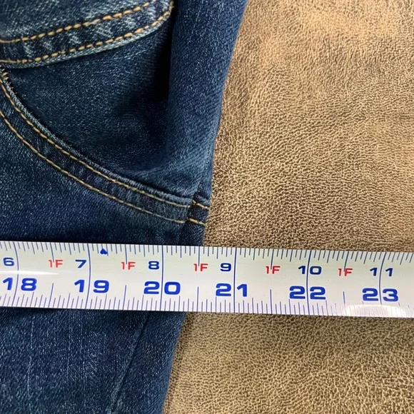 Old Navy Denim Jacket Womens Medium Dark Wash Stretch Trucker Jean Jacket 3745 - Picture 5 of 8